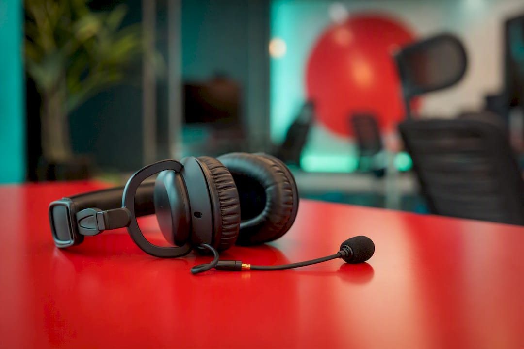 Casino live chat headset on desk