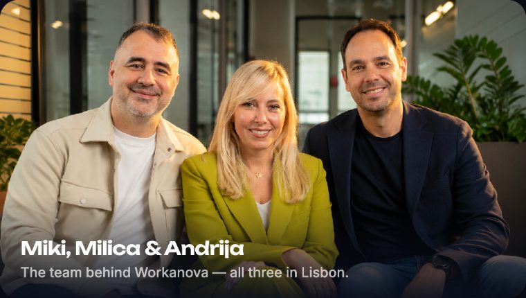 Miki, Milica & Andrija — the team behind Workanova